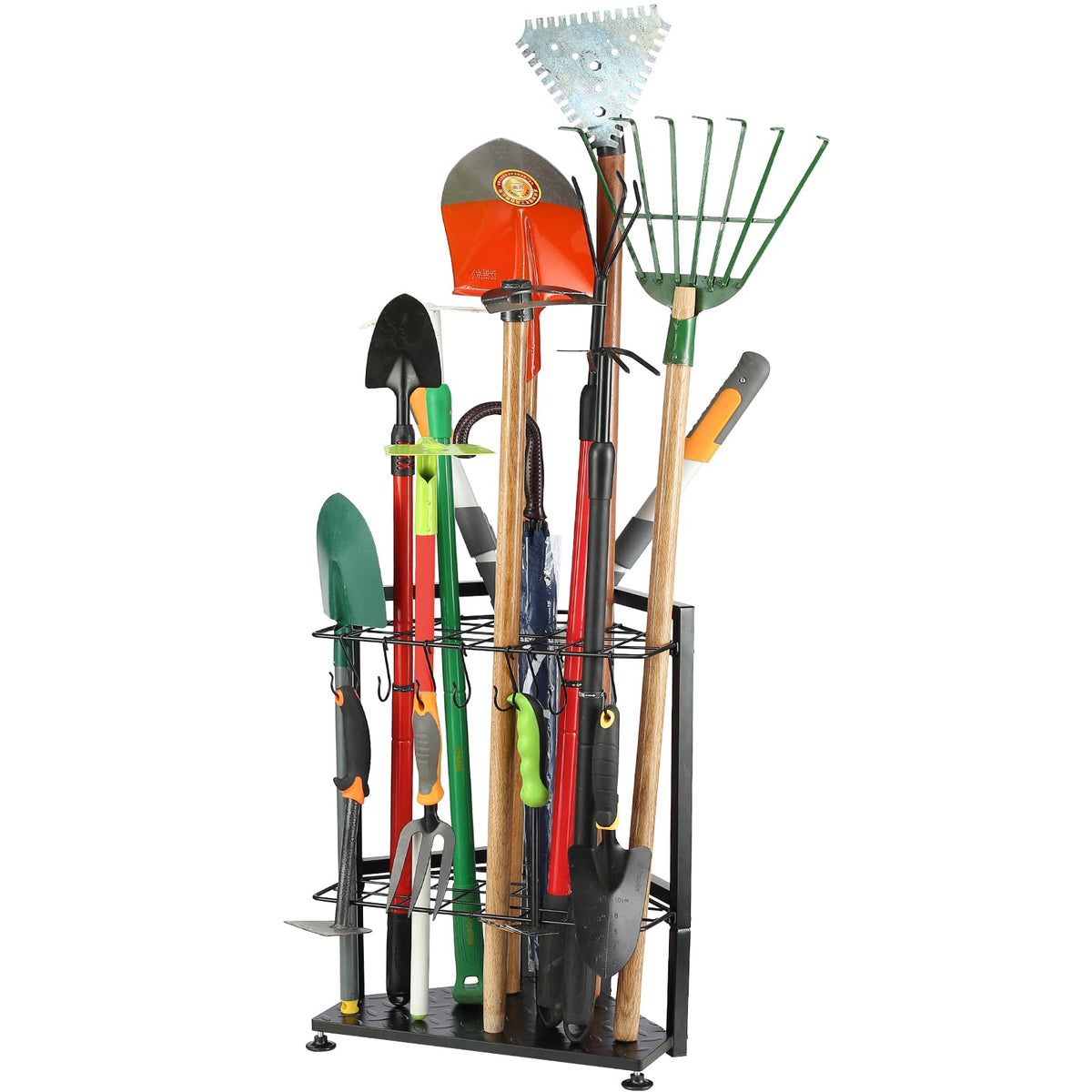 UUMajor Garden Tool Organizer for Garage Corner,Free Standing Yard Tools Rack Heavy Duty,Garage Organization and Storage Stand 