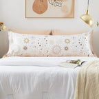 Exq Home Satin Body Pillow Pillowcase Super Soft Silk Pillowcase, Body Pillow Cover With Envelope Closure White Moon (20''X54'')