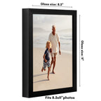 Americanflat 8.5X11 Picture Frame With Shatter-Resistant Glass - Soho Collection - Gallery Style Deep Molding Frame For Tabletop