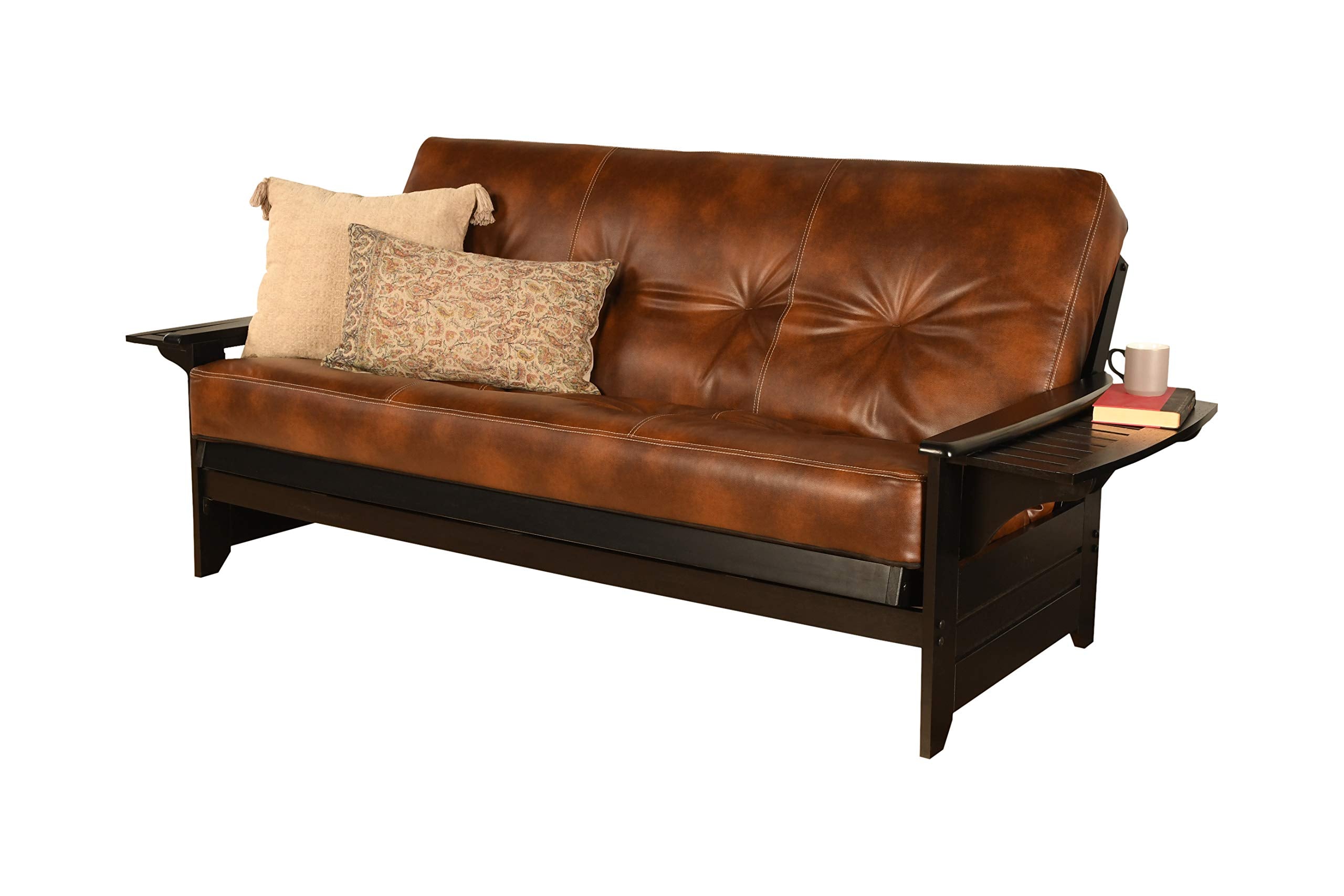 Kodiak Furniture Phoenix Full Size Futon In Black Finish, Oregon Trail Java