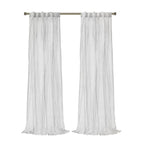 Richmark International Paloma Sheer Dual Header Curtain Panel 52 X 63 In White