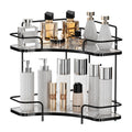 Seoneiro 2 Tier Corner Bathroom Counter Organizer, Cosmetic Skincare Organizer, Bathroom Countertop Perfume Tray Vanity Organize