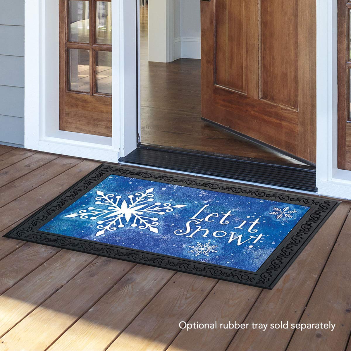 Briarwood Lane Snowflakes Winter Doormat Let It Snow Indoor Outdoor 30' X 18'