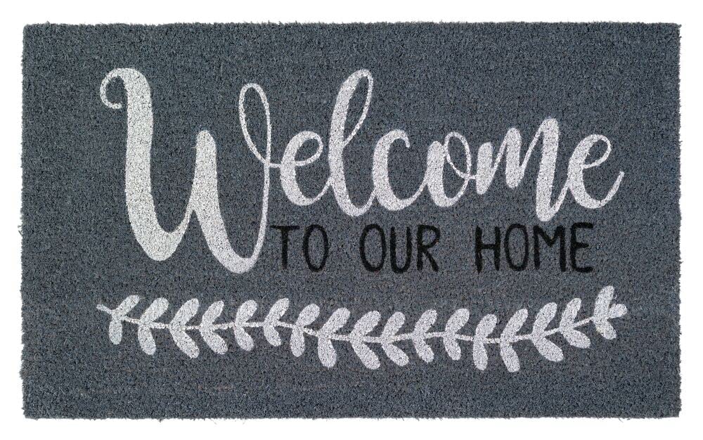 Notrax, Welcome To Our Home, Vinyl-Backed Natural Coir Doormat, Entry Mat For Indoor Or Outdoor Use, 18'X30', C12 (C12S1830Oh)