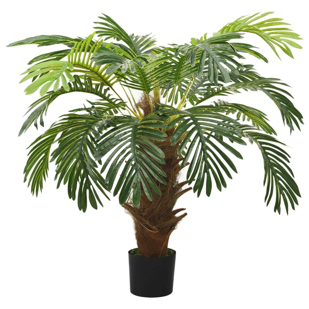 Bussandri Exclusive Cycas Artificial Palm Tree with Pot 90 cm Green