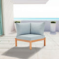Modway Eei-3694-Nat-Lbu Freeport Corner Chair, Natural Light Blue