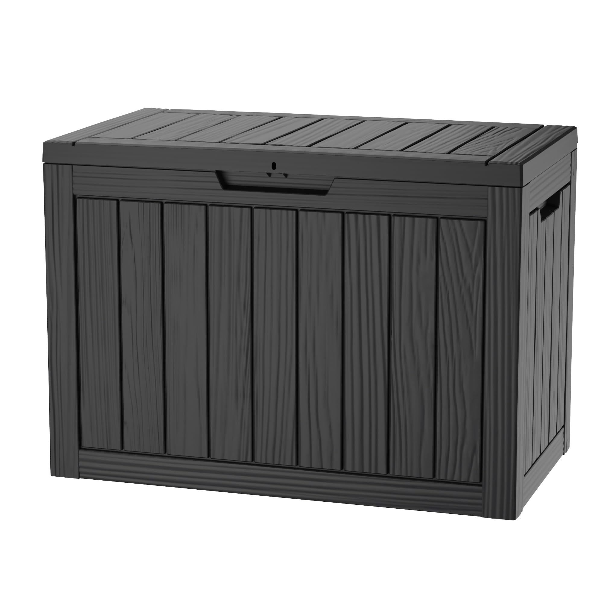 Tarkari 45 Gallon Lockable Resin Deck Box, Waterproof & Uv-Resistant Outdoor Storage Box For Outdoor Cushion Storage And Outdoor