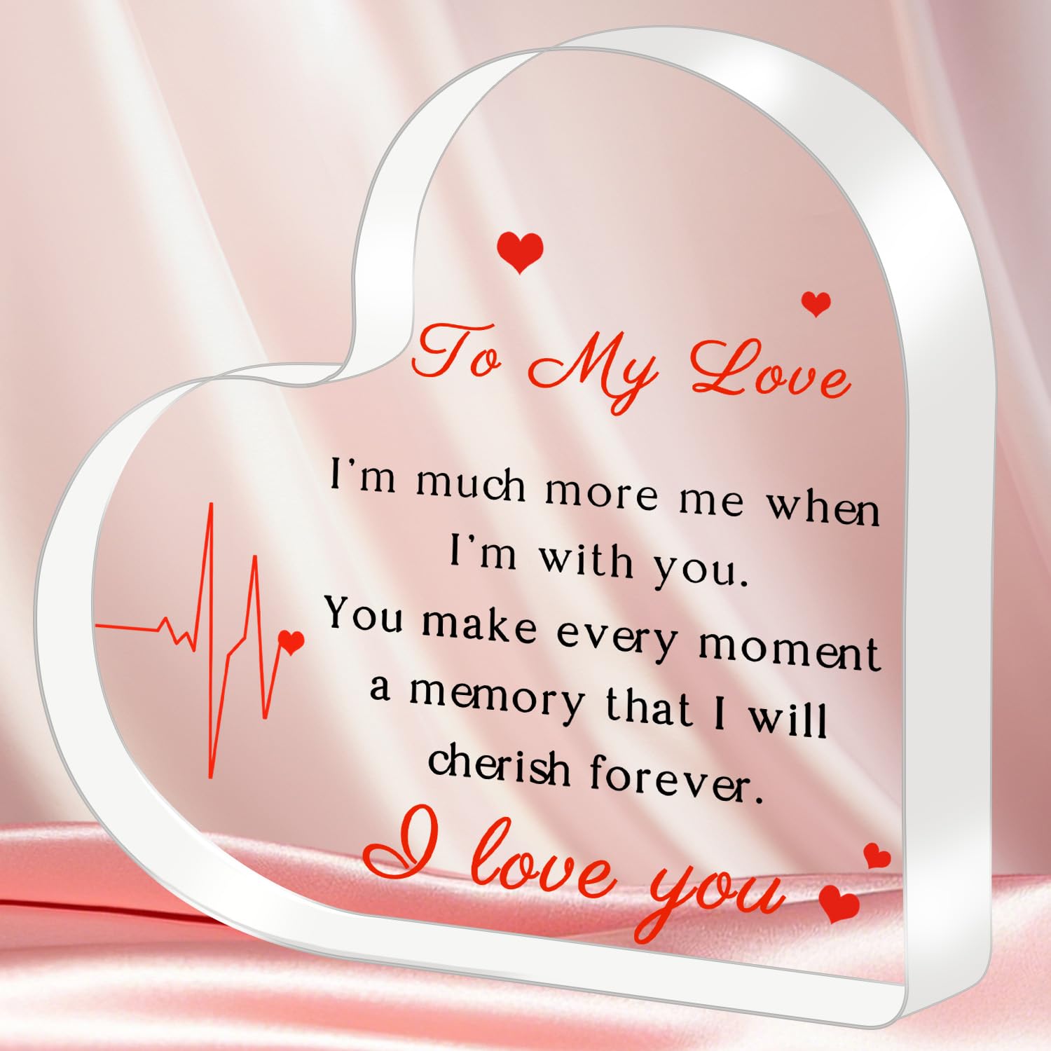 Valentines Day Gifts for Her/Him, Gifts for Boyfriend, Girlfriend - Engraved Acrylic Valentines Day Gifts, Birthday, Anniversary