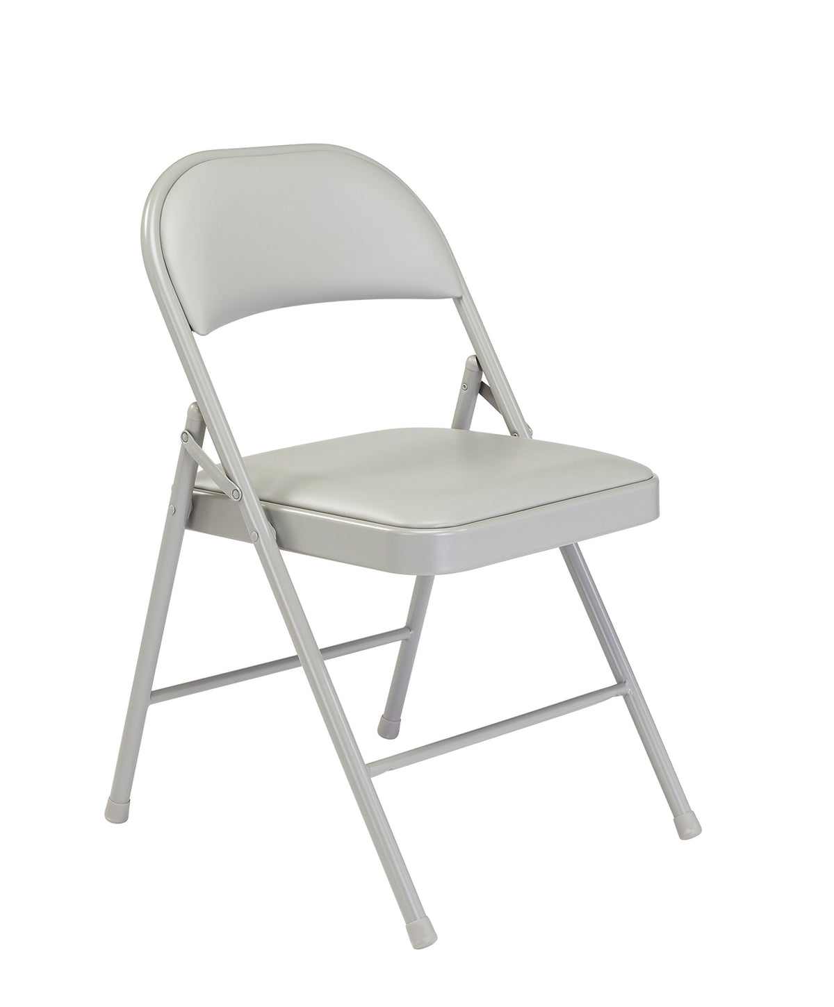 Commercialine® Vinyl Padded Steel Folding Chair, Grey (Pack of 4)