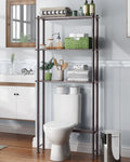 Amazerbath Bamboo Over The Toilet Storage Shelf, Over Toilet Bathroom Organizer Rack, 3-Tier Bathroom Shelves Over Toilet, Space Saver, Espresso