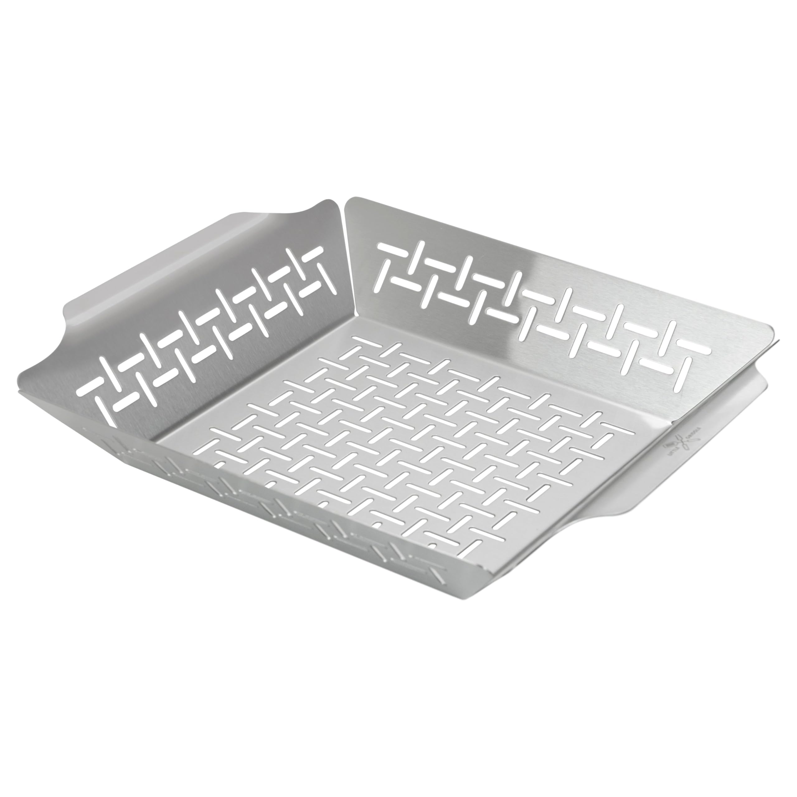 Little Griddle - Gt-135 Grill Basket, High Sidewalls With Built-In Handles, Heavy Duty, Stainless Steel Material And Vented Desi