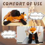 Arelux Soft Red Fox Stuffed Animals:18In Fox Plush Cute Cuddly Body Pillow Hug Sleeping Fluffy Wild Animal Toys Bed Decor Plushi