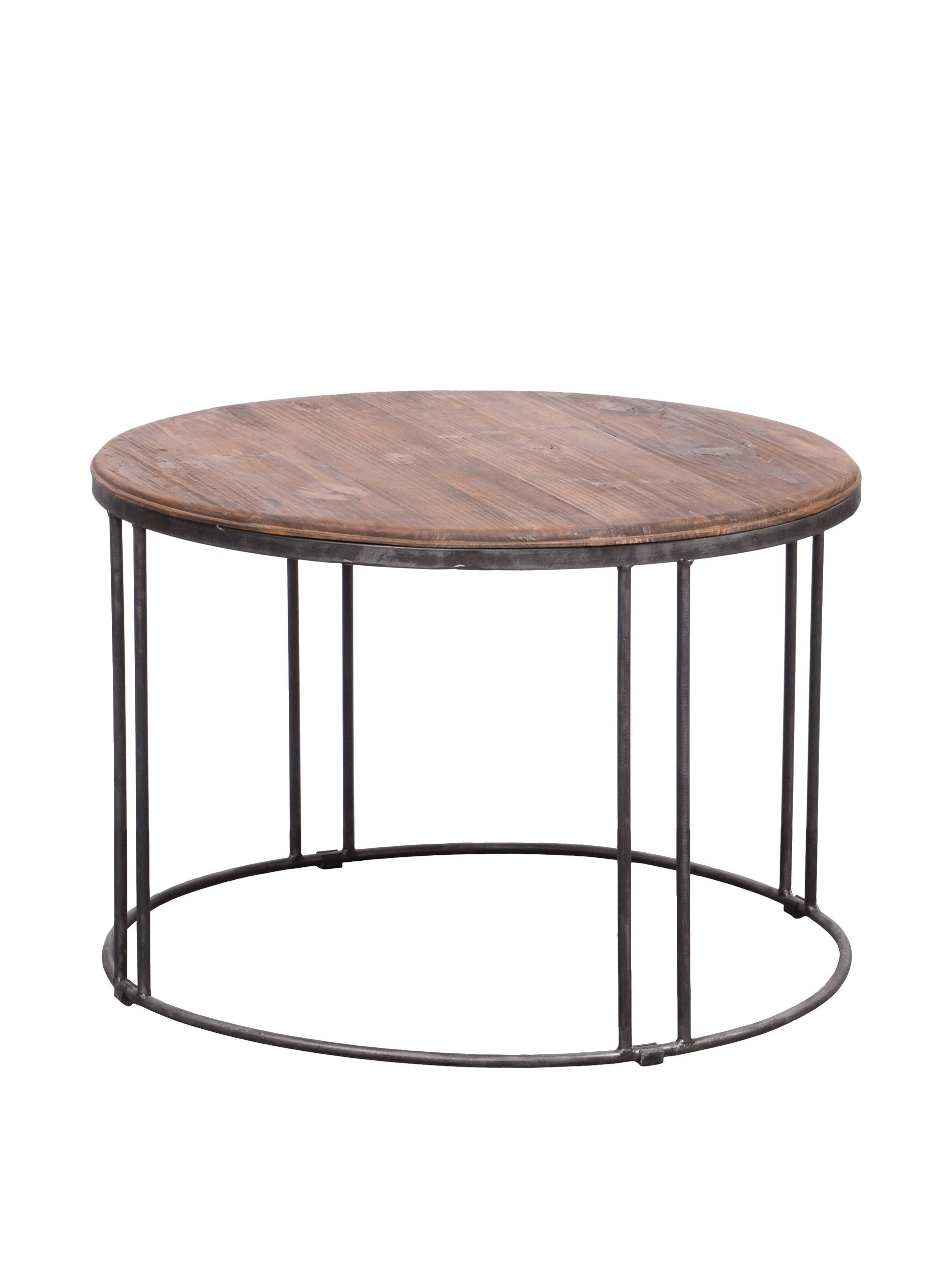 Kosas Home Baron Coffee Table, Distressed Mahagony Finish Top, Black Finish Base