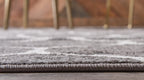 Unique Loom Trellis Frieze Collection Area Rug - Rounded (3' Square, Dark Gray/ Ivory)