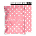 Thank You Poly Mailers 10X13 Inch 25 Pcs - Pink Dots Printed Shipping Bags, 2.4Mil Thickness, Waterproof And Tear Resistant Mail