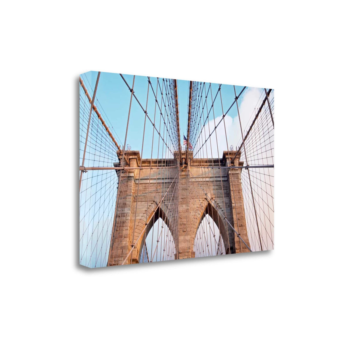 32' Contemporary Photograph of Brooklyn Bridge Gallery Wrap Canvas Wall Art