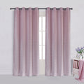 Cherry Home Super Soft Luxury Velvet Curtains Set Of 2 Pink Flannel Blackout Drapes Grommet Draperies For Living Room Eyelet 52W