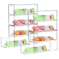 Hfyzz 8 Drawers Drink Packet Organizer Drink Mix Holder Water Packet Organizer, Stackable Acrylic Water Flavor Packets Container