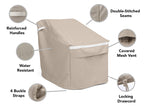 Covermates Outdoor Chair Cover - Premium Polyester, Weather Resistant, Drawcord Hem, Seating And Chair Covers, 34W X 40D X 40H, Clay