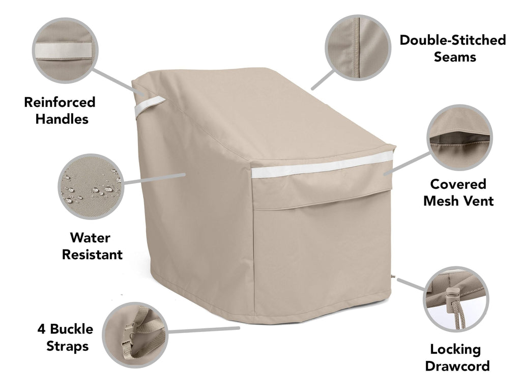 Covermates Outdoor Chair Cover - Premium Polyester, Weather Resistant, Drawcord Hem, Seating And Chair Covers, 30W X 38D X 36H, Clay