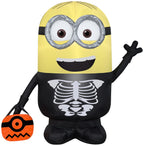 Gemmy Airblown Dave As Skeleton Universal, 3 Ft Tall, Multi
