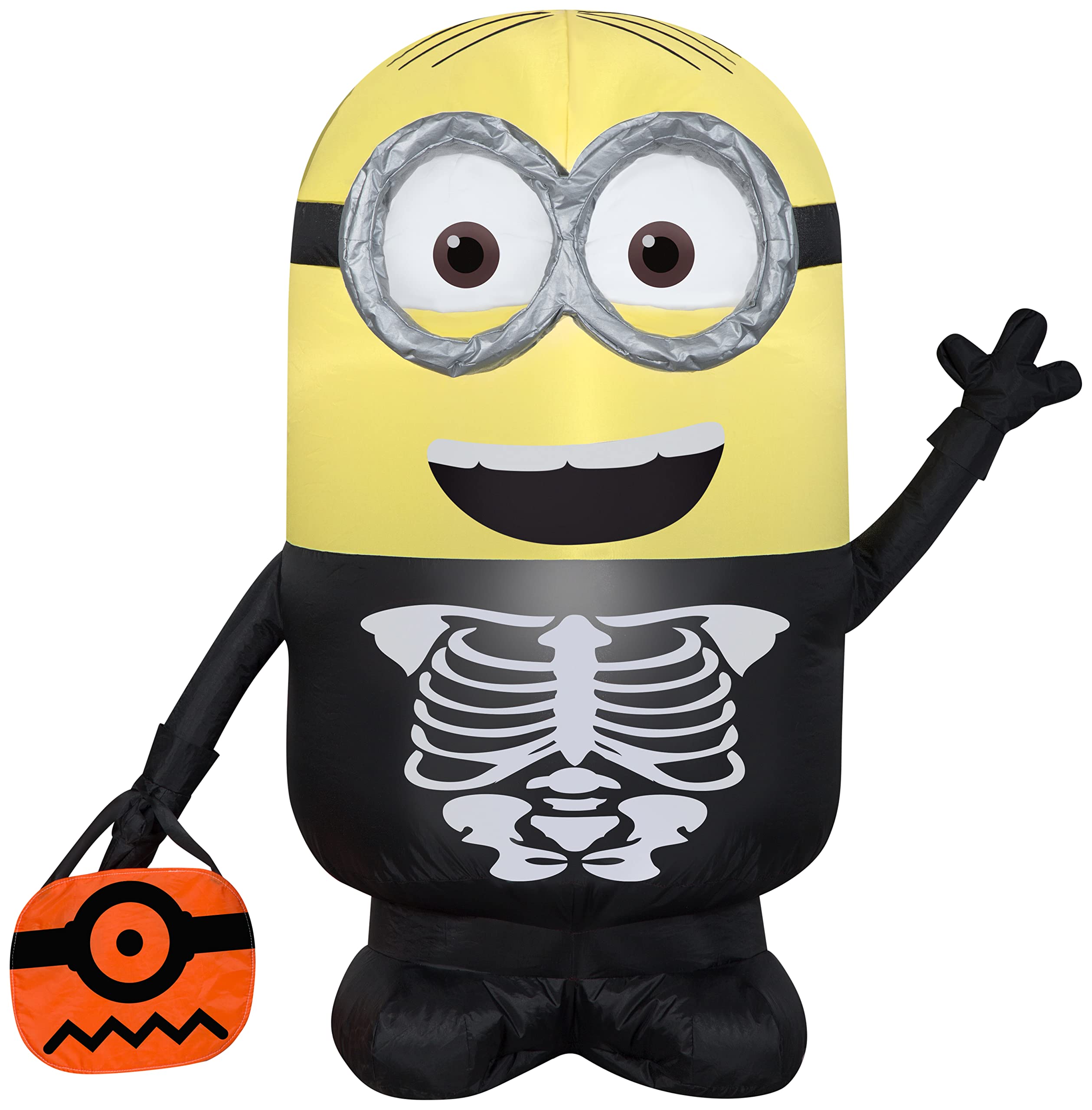 Gemmy Airblown Dave As Skeleton Universal, 3 Ft Tall, Multi