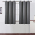 Lemomo Grey Thermal Blackout Curtains/38 X 54 Inch/Set Of 2 Panels Room Darkening Curtains For Bedroom