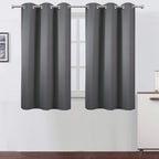 Lemomo Grey Thermal Blackout Curtains/38 X 54 Inch/Set Of 2 Panels Room Darkening Curtains For Bedroom