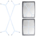 Siaomo Sheet Fasteners Suspenders Straps - Adjustable Crisscross Bed Sheets Holder Clips Elastic Band Sheet Keeper Stays Gripper