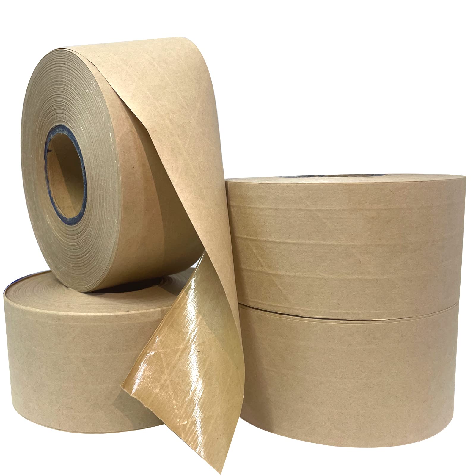 Welstik Water Activated Gummed Kraft Paper Tape Packaging Dispenser 3 Inch For Shipping, Carton And Box Sealing, Blue