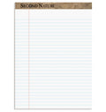 Tops Second Nature 100% Recycled 18 Lb. Legal Pad, 8-1/2 X 11-3/4 Inches, Perforated, White, Legal/Wide Rule, 50 Sheets Per Pad,