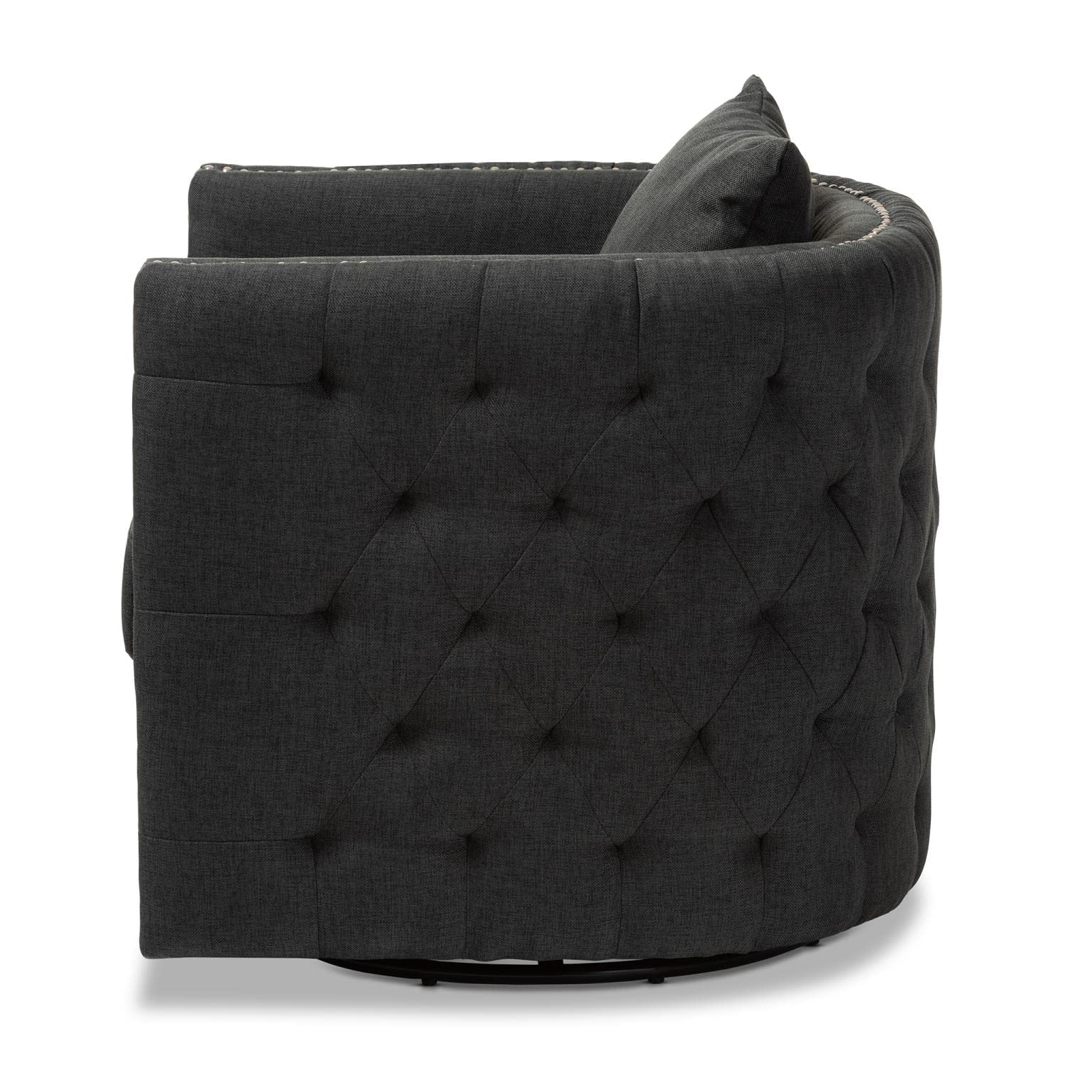 Baxton Studio Micah Swivel Chair - Thumbnail 3