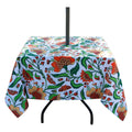 Ehousehome Outdoor Indoor 60Inch Squaretablecloth With Umbrella Hole And Zipper, Waterproof Zippered Patio Table Cloths, Spring/Summer Table Covers For Backyard Circular Table/Bbqs/Picnic