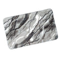YOGO DECOR Grey Soft Microfiber Bath Mat with Marble Print Design for Home & Office | Size:80x50cm | AntiSlip, Absorbent Mat| I
