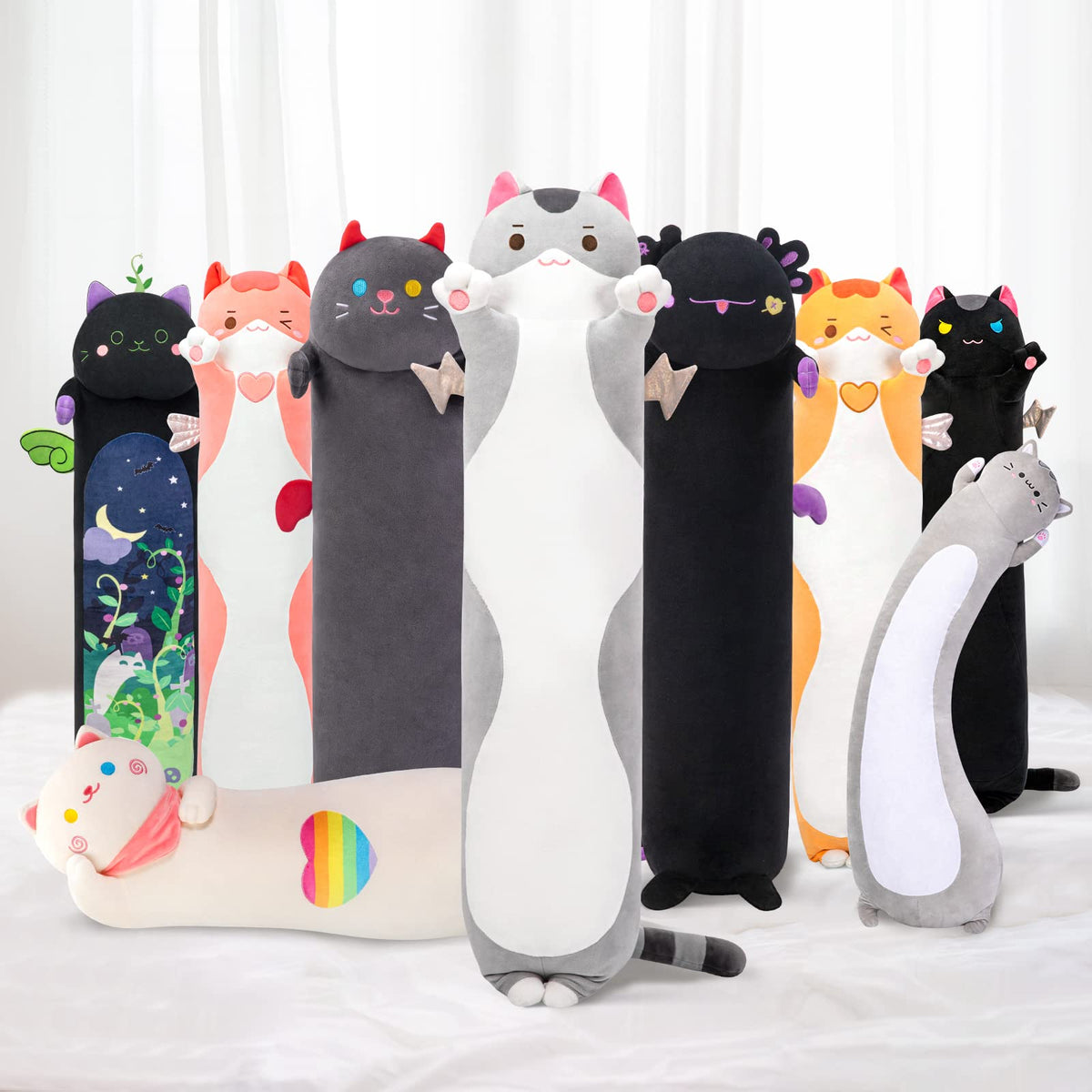 Mewaii Long Cat Plush Body Pillow, 28