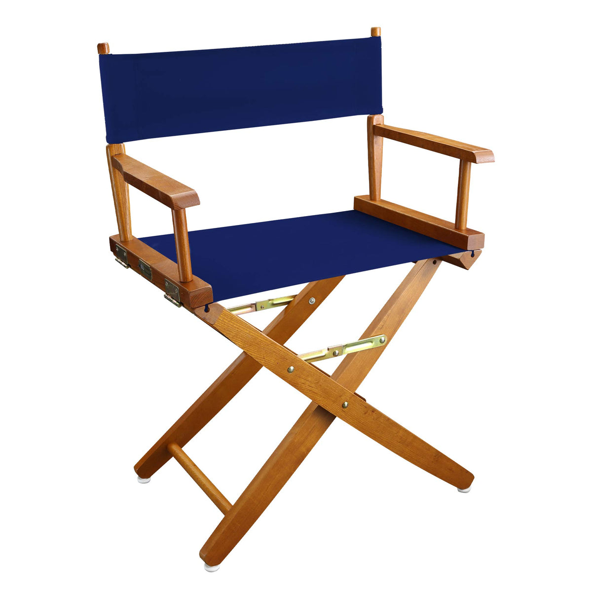 American Trails Extra-Wide Premium 18&quot; Director's Chair Mission Oak Frame with Royal Blue Canvas