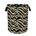 Zebra Print Laundry Basket Foldable Oxford Laundry Hamper With Handle For Room Bathroom Bedroom