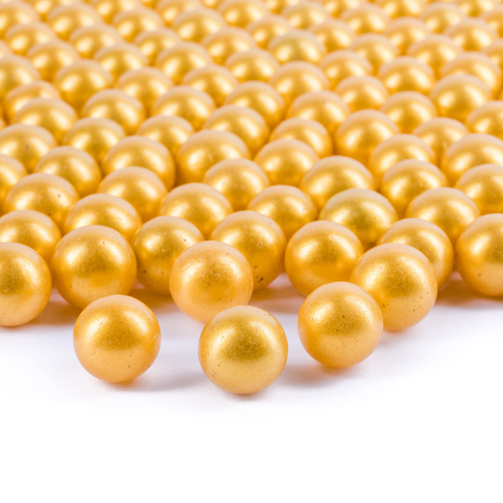 Galashield Gold Marbles for Vases | Glass Marbles Bulk Vase Fillers | Glass Beads for Vases, Round Marble 1lb, (approx. 80 pcs)