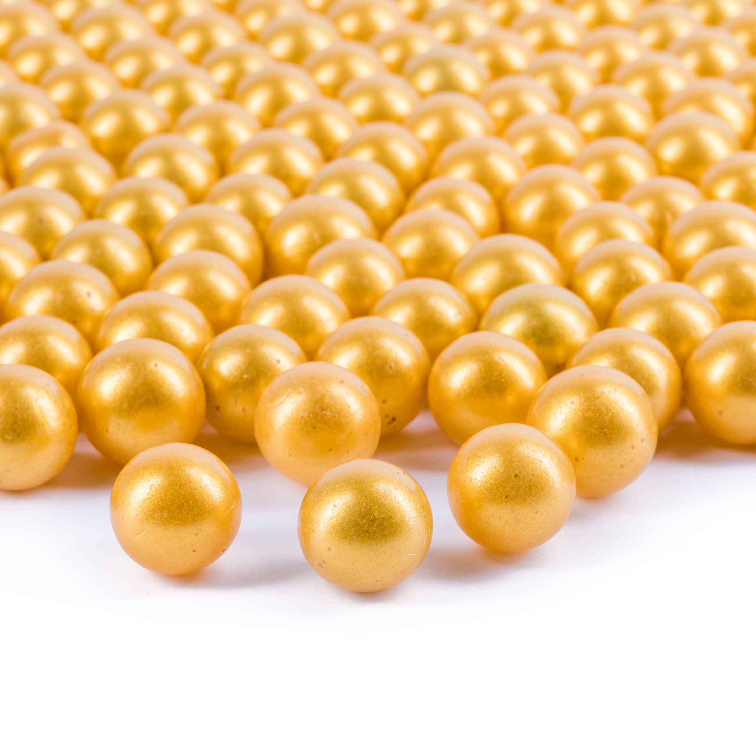 Galashield Gold Marbles for Vases | Glass Marbles Bulk Vase Fillers | Glass Beads for Vases, Round Marble 1lb, (approx. 80 pcs)
