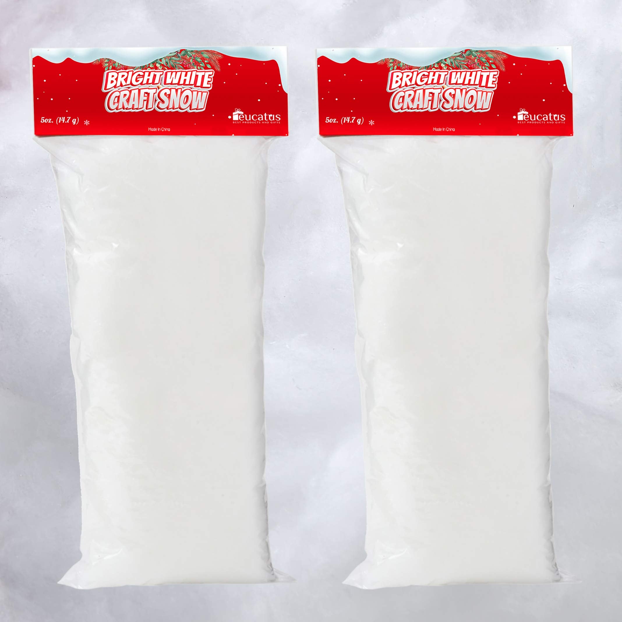 Eucatus Super Realistic Fake Snow Blanket for Decorating Indoor Snow 30 sqft Cotton-Like Fluffy Snow for Winter Mantle Village, 