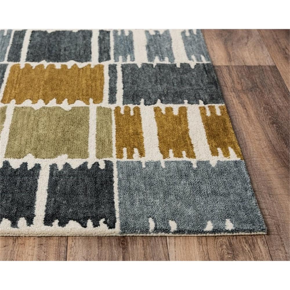 Alora Decor Rivera 5' X 8' Geometric Gray/Brown/Ivory/Gold Hand-Tufted Area Rug