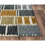 Alora Decor Rivera 5' X 8' Geometric Gray/Brown/Ivory/Gold Hand-Tufted Area Rug