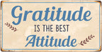 883HS Gratitude Is The Best Attitude 5'x10' Aluminum Hanging Novelty Sign