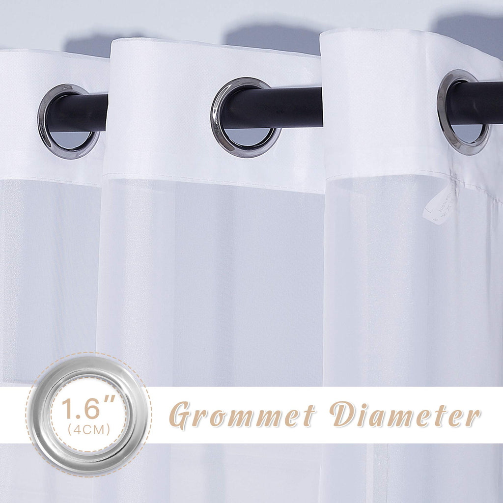 Nicetown Sheer Curtains 63 Inch Length - Grommet Living Room Curtain Panels Voile Textured Soft And Lightweight Window Treatment