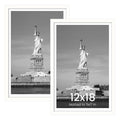 ENJOYBASICS 12x18 Picture Frame, Display Poster 11x17 with Mat or 12 x 18 Without Mat, Wall Gallery Photo Frames, White, 2 Pack