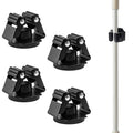 4 Pack Magnetic Broom Holder, Heavy Duty 12Lbs Magnetic Tool Holder Wall Mount, NoDrill Mop Holder with AntiSlip Rubber Grippe