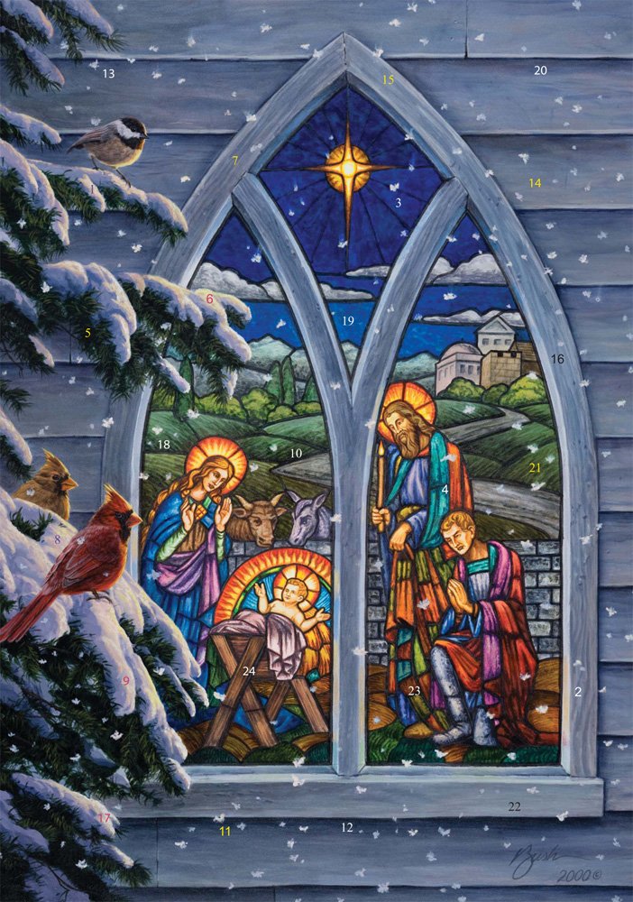 Light from Within Advent Calendar (Countdown to Christmas) with Nativity Story by Vermont Christmas Company