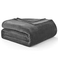Hansleep Fleece Queen Blanket For Bed Fleece Charcoal, Queen Size Blanket Super Soft Flannel Fuzzy, Plush Cozy Blanket For All S