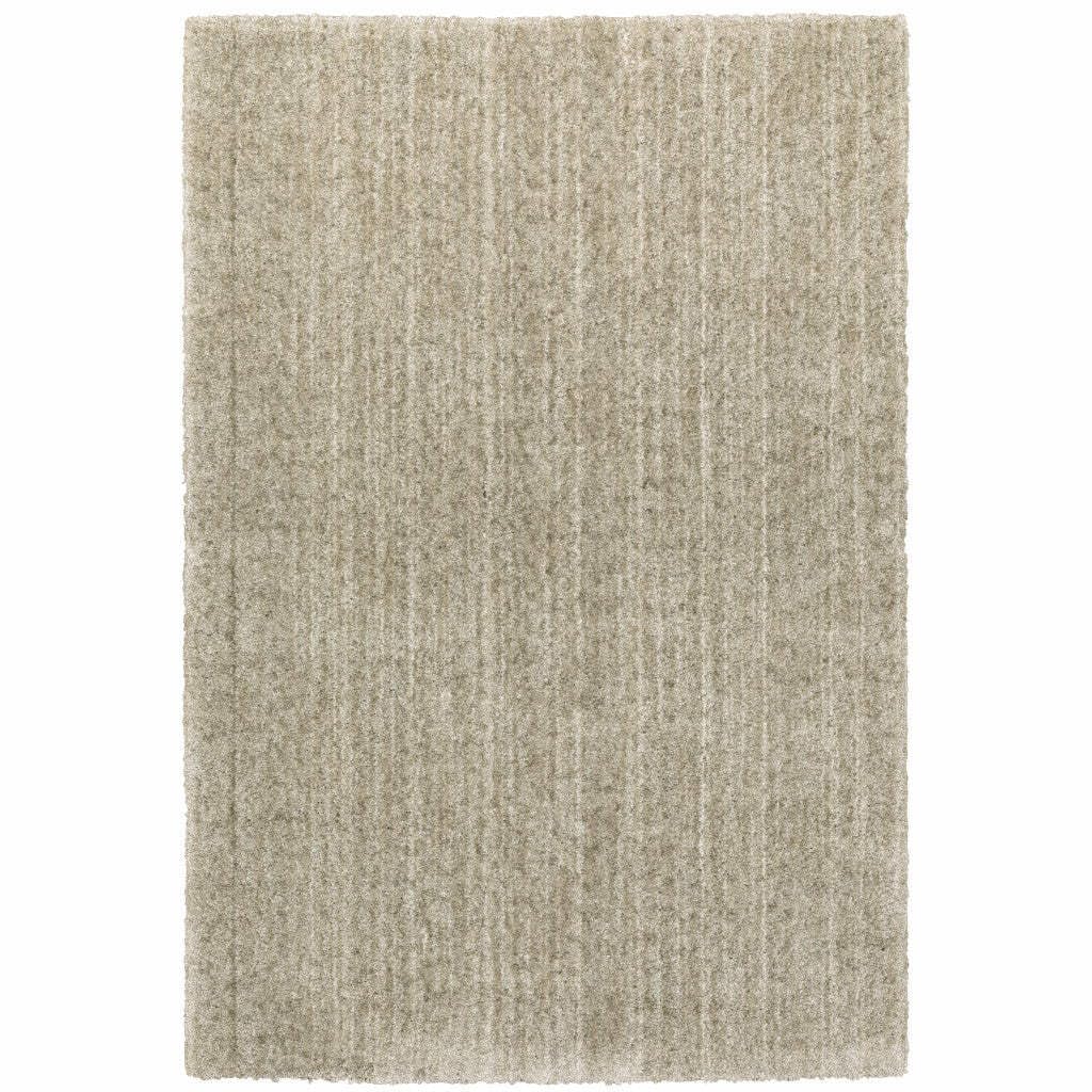 HomeRoots 507848 10 x 13 ft. Stone Shag Power Loom Stain Resistant Rectangle Area Rug