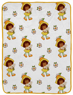 Strawberry Shortcake Orange Blossom Plush Throw Blanket - Measures 46 x 60 Inches - Kids Super Soft Lightweight Fleece Bedding